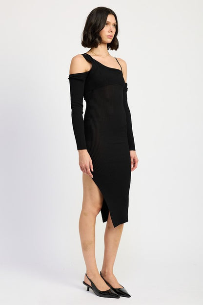 Off Shoulder Long Sleeve Maxi Dress