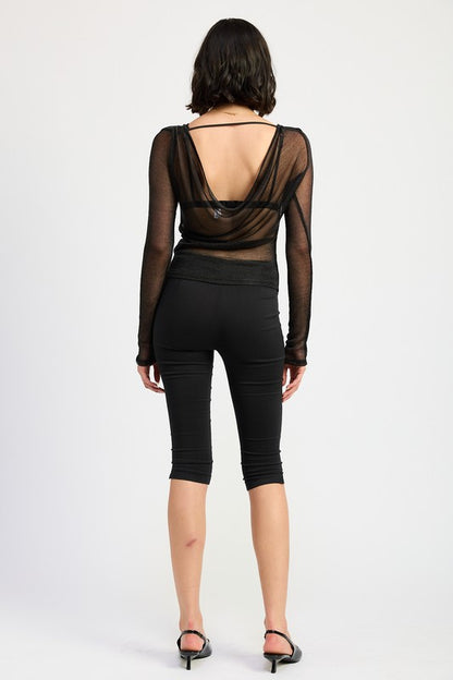 Lucille Boat Neck Sheer Top