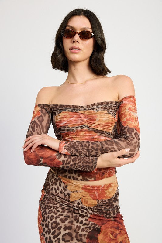 Mattie Off Shoulder Ruched Top