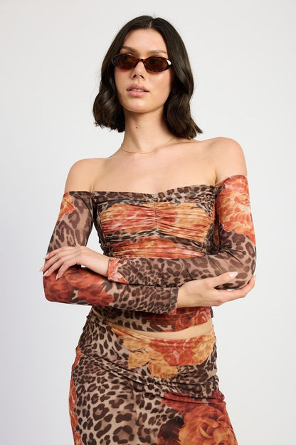 Mattie Off Shoulder Ruched Top