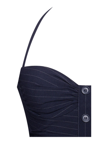 Melody Pinstripe Waist Mini Dress