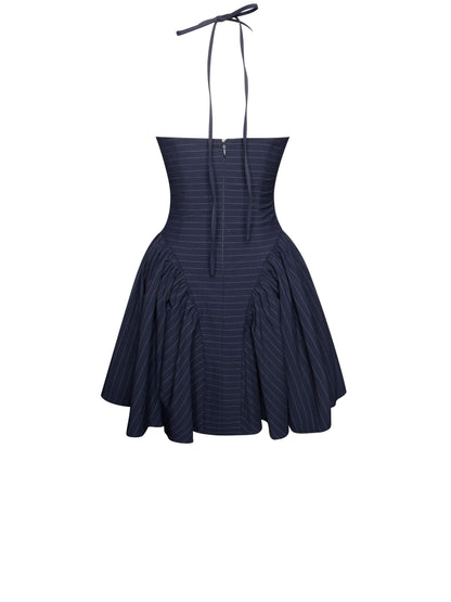 Melody Pinstripe Waist Mini Dress