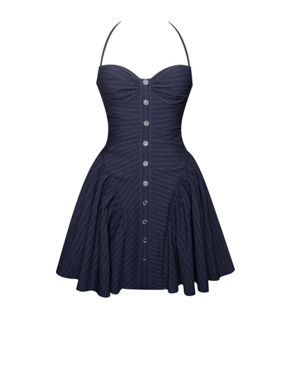 Melody Pinstripe Waist Mini Dress