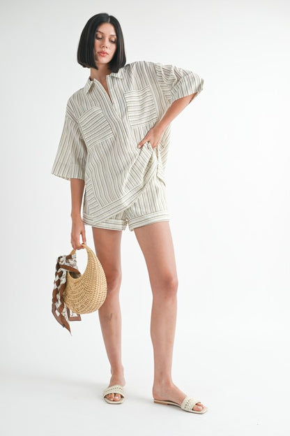 Stripe Oversized Tunic Top