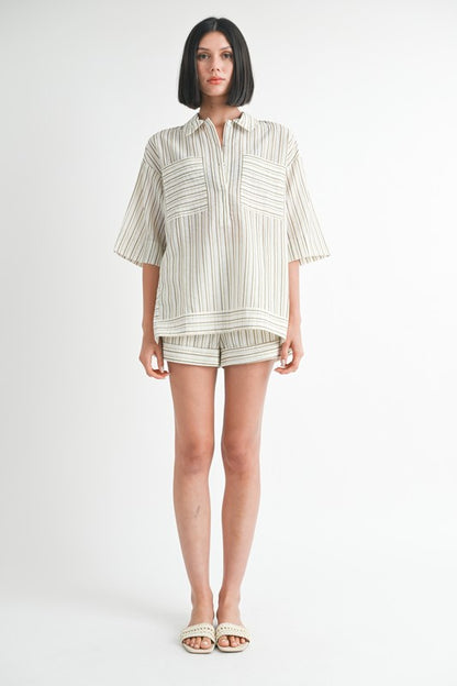 Stripe Oversized Tunic Top