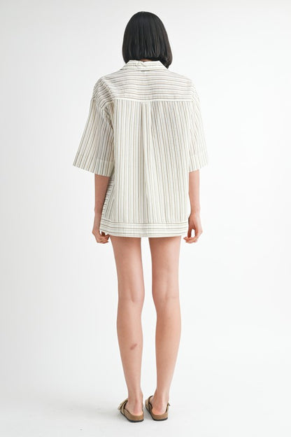 Stripe Oversized Tunic Top
