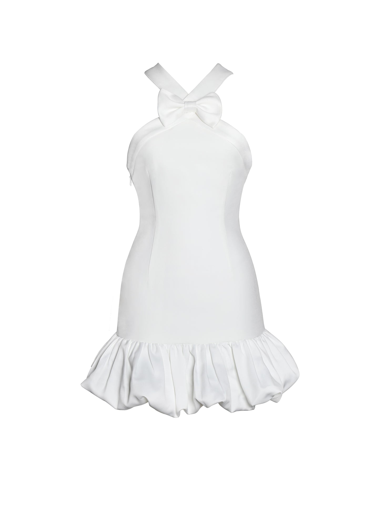 Barbra White Cross Straps Bodycon Mini Dress