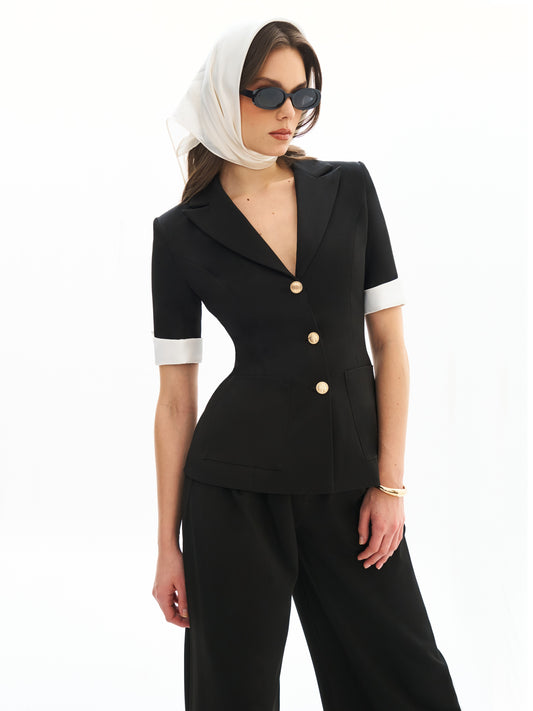 Aleena Short Sleeve Business Casual Blazer