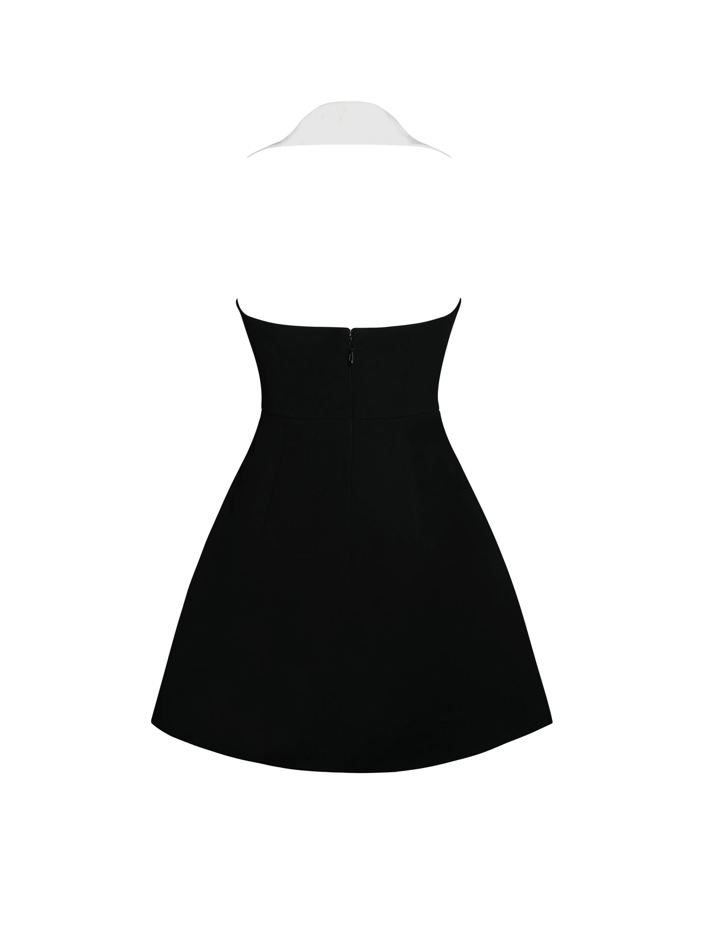 Ignacia Office Casual Black And White Halter Dress