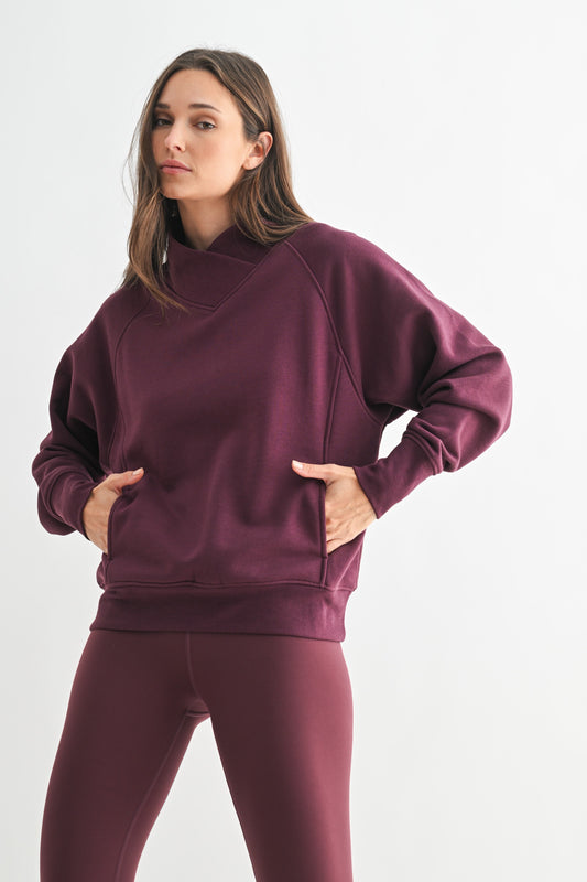 Hearthline Fleece Mock Neck Sweater