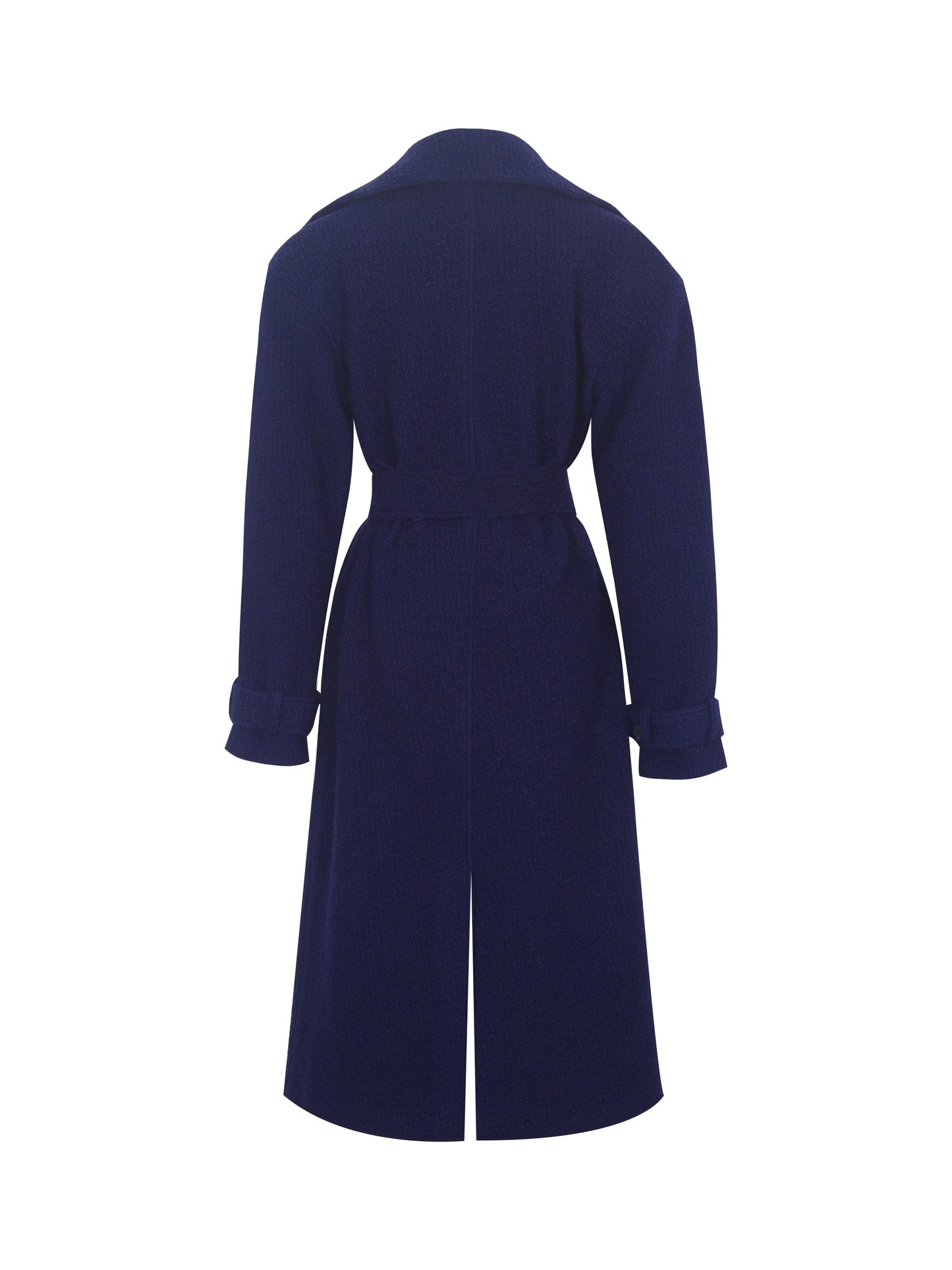 Jaelyn Midnight Blue Double-breasted Belted Coat