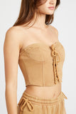 Terry Strapless Bustier Top