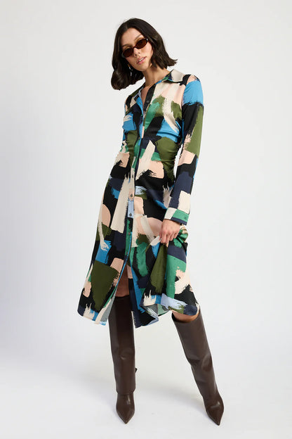Clara Long Sleeve Shirt Dress