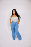Spring Blues Flared Pants