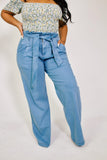 Spring Blues Flared Pants